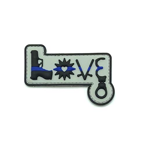 Polizeimemesshop Love Rubber Patch - Love - Polizei - Gummi - Klettpatch von POLIZEIMEMESSHOP