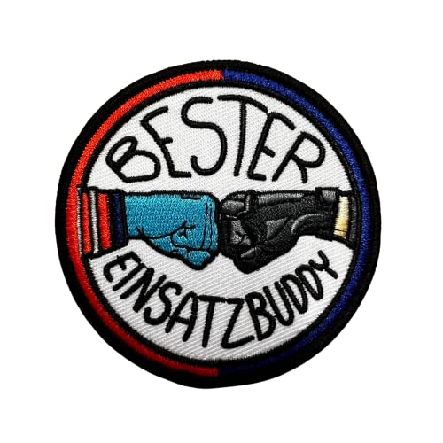 Polizeimemesshop - Rettungsdienst/Polizei Bester Einsatzbuddy Textil Patch von POLIZEIMEMESSHOP