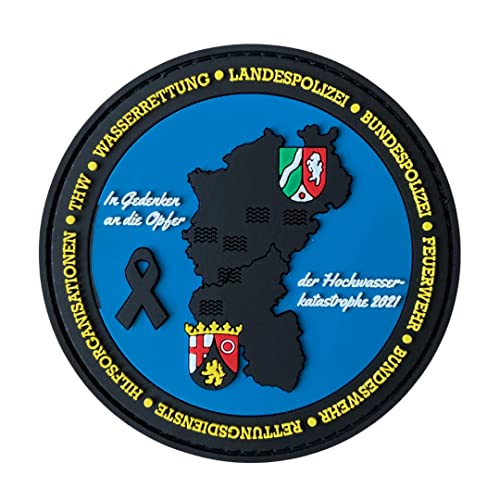 Polizeimemesshop - Solidaritätspatch Hochwasserkatastrophe Rubber Patch von POLIZEIMEMESSHOP