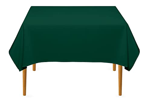 Pomp Hunter Green 177,8 x 177,8 cm, quadratische Premium-Polyester-Tischdecke, knitter- und schmutzabweisend, pflegeleichter Stoff, passend für quadratische oder runde Tische von POMP