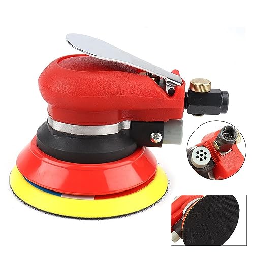 5'' Zoll Air Sander Pneumatische Polierer Werkzeug Polieren Gelegentliche Orbital Palm Maschine Grinder for Autolack Pflege Rost Entfernung,Bequem Und Stabil von POOIQX