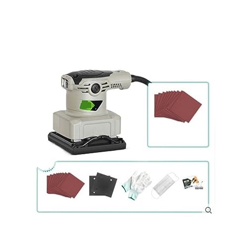 POOIQX 240 W Elektrischer Holzschleifer, Holzbearbeitungspolierer, Schleifmaschine, Polierwerkzeug Mit Schleifpapier for Möbel, Wandholz,Bequem Und Stabil(Set 2) von POOIQX