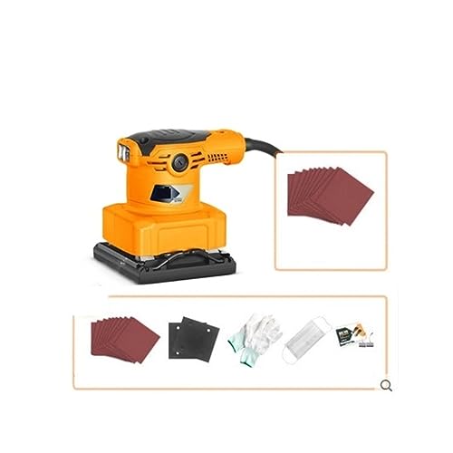 POOIQX 240 W Elektrischer Holzschleifer, Holzbearbeitungspolierer, Schleifmaschine, Polierwerkzeug Mit Schleifpapier for Möbel, Wandholz,Bequem Und Stabil(Set 3) von POOIQX