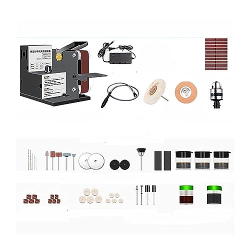 POOIQX 350W Mini elektrische Bandschleifer stufenlose Geschwindigkeitsregulierung Stein Metall Polieren Schleifmaschine Cutter Spitzer Schleifmaschine,Bequem Und Stabil(C) von POOIQX