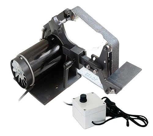 POOIQX 762 * 25 mm bürstenloser Bandschleifer 800 W Festwinkel-Schärfmaschine, 6 kostenlose Schleifbänder for Polieren und Schneiden,Bequem Und Stabil(Noir) von POOIQX