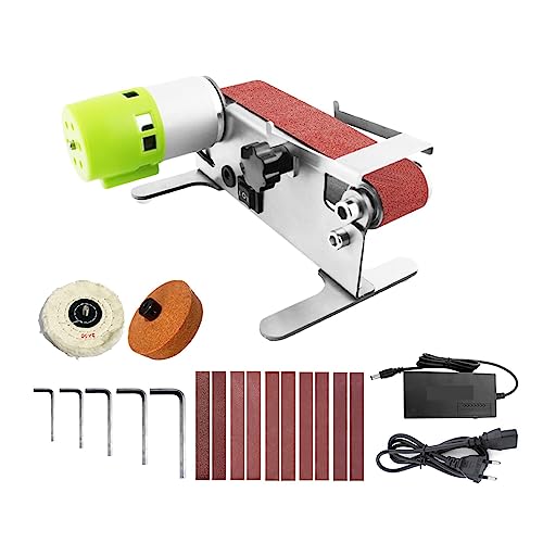 POOIQX Horizontale Mini-Bandschleifmaschine, elektrisches Schleifen, Polieren, Schleifmaschine, Schleifmaschine, Schleifmaschine, kleine Sandbandmaschine,Bequem Und Stabil(Set2) von POOIQX