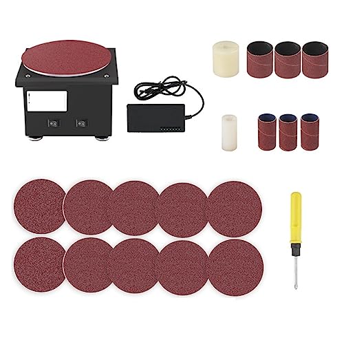 POOIQX Mini Elektrische Band Sander DIY High-Speed ​​Sand Disc Maschine Multifunktions Desktop Schleifen Maschine Polieren Holzbearbeitung Werkzeug,Bequem Und Stabil(Set Meal 2) von POOIQX