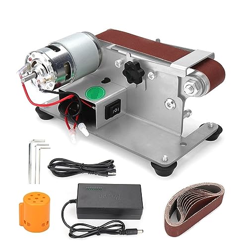 POOIQX Mini Elektrische Bandschleifer DIY Polieren Schleifmaschine Multifunktionsschleifer Bandschleifer Cutter Kanten Schärfen,Bequem Und Stabil(Stand) von POOIQX