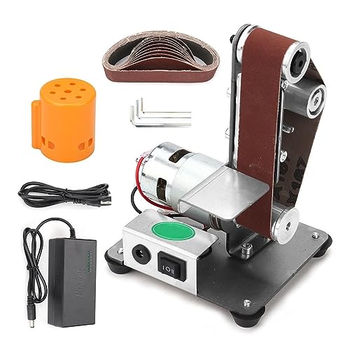 POOIQX Multifunktionale Desktop Vertikale Miniatur Mini Elektrische Band Maschine DIY Poliermaschine Festen Winkel Schleifer,Bequem Und Stabil(Stand) von POOIQX