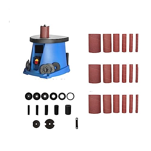 POOIQX Schleifmaschine, Holzbearbeitung, Schleifen, 2000 U/min, Desktop-Sandsäulenmaschine, Wellensandmaschine, Sandbandmaschine, Sandstabmaschine,Bequem Und Stabil(Package2) von POOIQX