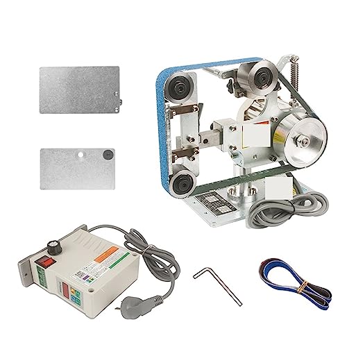 Schleifbandmaschine, Industriequalität, kleine Bandschleifmaschine, 762 x 25 mm, Polierer, Spitzer, Polier- und Schleifmaschine,Bequem Und Stabil(Group1) von POOIQX