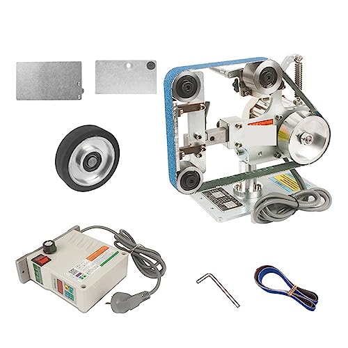 Schleifbandmaschine, Industriequalität, kleine Bandschleifmaschine, 762 x 25 mm, Polierer, Spitzer, Polier- und Schleifmaschine,Bequem Und Stabil(Group2) von POOIQX