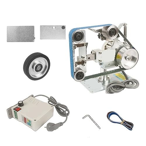 Schleifbandmaschine, Industriequalität, kleine Bandschleifmaschine, 762 x 25 mm, Polierer, Spitzer, Polier- und Schleifmaschine,Bequem Und Stabil(Group2) von POOIQX