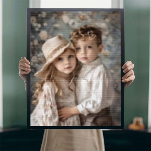 5D Diamond Painting Eigenes Bild Foto, DIY Leinwand Personalisiert Foto Diamant Malerei, Custom Eigenes Foto Diamant Painting Bilder, Innendekoration Fotogeschenke Personalisiert Decor 100x200cm A-11 von POOJNNPP