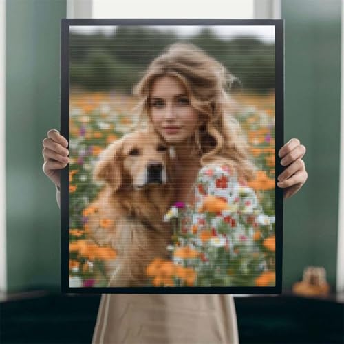 5D Diamond Painting Eigenes Bild Foto, DIY Leinwand Personalisiert Foto Diamant Malerei, Custom Eigenes Foto Diamant Painting Bilder, Innendekoration Fotogeschenke Personalisiert Decor 100x200cm A-15 von POOJNNPP