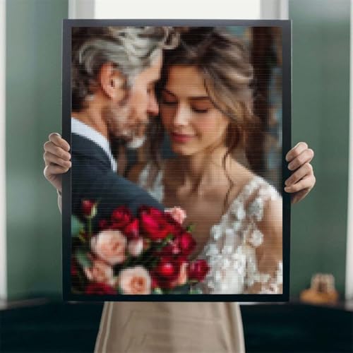 5D Diamond Painting Eigenes Bild Foto, DIY Leinwand Personalisiert Foto Diamant Malerei, Custom Eigenes Foto Diamant Painting Bilder, Innendekoration Fotogeschenke Personalisiert Decor 100x200cm A-17 von POOJNNPP