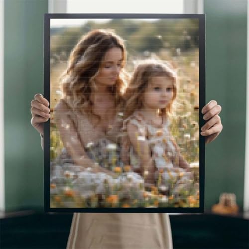 5D Diamond Painting Eigenes Bild Foto, DIY Leinwand Personalisiert Foto Diamant Malerei, Custom Eigenes Foto Diamant Painting Bilder, Innendekoration Fotogeschenke Personalisiert Decor 100x200cm A-19 von POOJNNPP