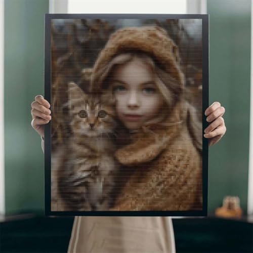 5D Diamond Painting Eigenes Bild Foto, DIY Leinwand Personalisiert Foto Diamant Malerei, Custom Eigenes Foto Diamant Painting Bilder, Innendekoration Fotogeschenke Personalisiert Decor 100x200cm A-2 von POOJNNPP