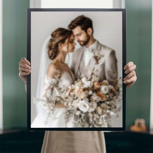 5D Diamond Painting Eigenes Bild Foto, DIY Leinwand Personalisiert Foto Diamant Malerei, Custom Eigenes Foto Diamant Painting Bilder, Innendekoration Fotogeschenke Personalisiert Decor 100x200cm A-24 von POOJNNPP