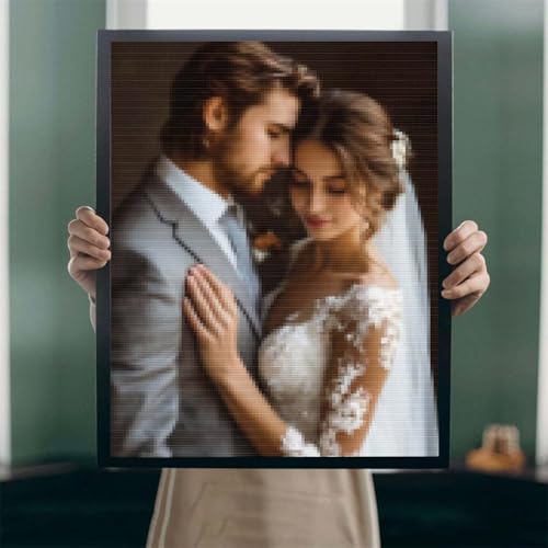 5D Diamond Painting Eigenes Bild Foto, DIY Leinwand Personalisiert Foto Diamant Malerei, Custom Eigenes Foto Diamant Painting Bilder, Innendekoration Fotogeschenke Personalisiert Decor 100x200cm A-40 von POOJNNPP