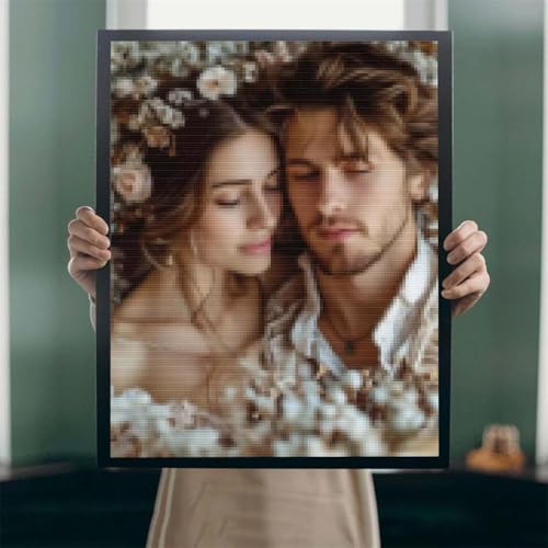 5D Diamond Painting Eigenes Bild Foto, DIY Leinwand Personalisiert Foto Diamant Malerei, Custom Eigenes Foto Diamant Painting Bilder, Innendekoration Fotogeschenke Personalisiert Decor 100x200cm A-45 von POOJNNPP