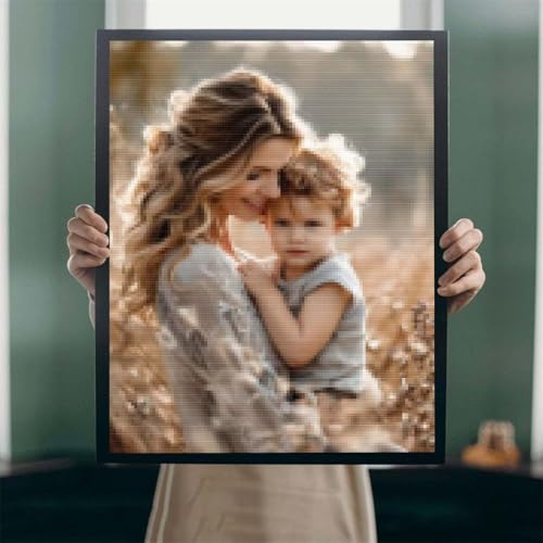 5D Diamond Painting Eigenes Bild Foto, DIY Leinwand Personalisiert Foto Diamant Malerei, Custom Eigenes Foto Diamant Painting Bilder, Innendekoration Fotogeschenke Personalisiert Decor 100x200cm A-49 von POOJNNPP