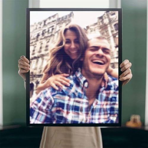 5D Diamond Painting Eigenes Bild Foto, DIY Leinwand Personalisiert Foto Diamant Malerei, Custom Eigenes Foto Diamant Painting Bilder, Innendekoration Fotogeschenke Personalisiert Decor 100x200cm A-51 von POOJNNPP