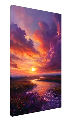 5D Diamond Painting Sonnenuntergang Diamant Painting Bilder Kinder, Diamond Art Painting Full Zubehör, DIY Diamond Painting Erwachsene Groß Diamant Malerei Art Craft Wanddekoration 100x200cm J-282 von POOJNNPP