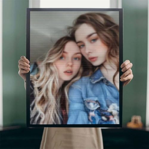 Diamond Painting Bilder Eigenes Foto Diamond Painting Personalisiert - Custom Benutzerdefinierte Design, Leinwand Personalisiert Foto Diamant Malerei, Geschenk Zuhause Wanddekoration 20x30cm A-31 von POOJNNPP