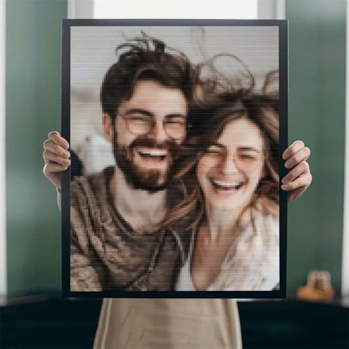 Diamond Painting Eigenes Foto-Diamant Malerei Personalisiert, Malen Nach Zahlen Eigenes Bild, Diamant Painting XXL DIY Diamantmalerei Basteln Leinwandbild Arts für Home Wand Décor 20x40cm A-47 von POOJNNPP