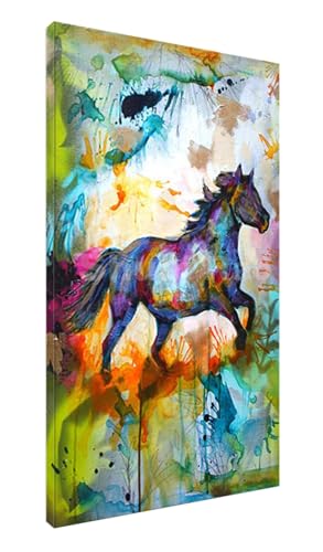 Pferd Tier Diamond Painting Erwachsene Groß XXL 50x100cm, Diamant Painting Bilder Bastelset Geschenk Mädchen, Diamond Painting Zubehör Full Diamant Malerei Kunst Basteln Set für Home Wand Décor J-297 von POOJNNPP