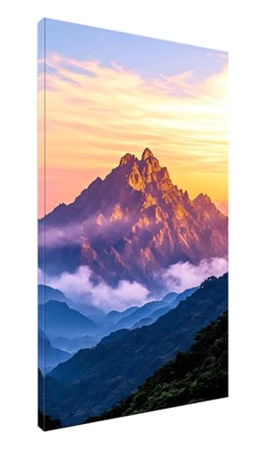 Sonnenuntergang Berg Diamond Painting Erwachsene Groß XXL 50x100cm, 5D Diamant Painting Bilder Bastelset Geschenk, Diamond Painting Full Diamant Malerei Kunst Basteln Set für Home Wand Décor J-288 von POOJNNPP