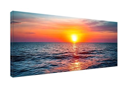 Sonnenuntergang über dem Meer Diamond Painting Erwachsene Groß XXL 80x160cm, Diamant Painting Bilder Bastelset, Diamond Painting Zubehör Full Diamant Malerei Kunst Basteln Set für Home Wand Décor J275 von POOJNNPP