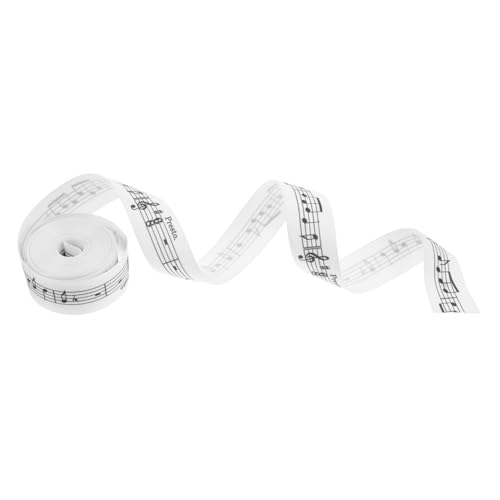 POPETPOP 1 Rolle Bastelbänder Musikband Geschenkband zum Umwickeln Feiertagsbänder Band zum Basteln Partyverpackungsband Heimgeschenkband Musiknotenband Polyester Weiß POPETPOP 1 Rolle Bastelbänder Musikband Geschenkband zum Umwickeln Feiertagsbänder Band zum Basteln Partyverpackungsband Heimgeschenkband Musiknotenband Polyester Weiß von POPETPOP