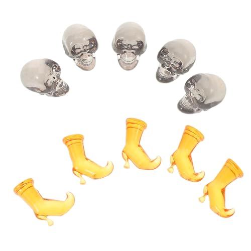 POPETPOP 1 Satz Halloween-tischdekoration Mini-stiefelstatue Gnom Miniaturen Halloween-Handwerk Skelette Simulation Geisterkopf- Animatronische Halloween-Dekorationen Plastik von POPETPOP