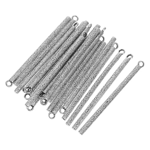 POPETPOP 1 Satz Zubehör Für Windspiel-anhänger Tropfenförmige Ohrhänger Baumelnde Ohrringanhänger Zubehör Für Bar-anhänger Windspiel Schmuck Bar-charms Silver Zinklegierung 20st von POPETPOP