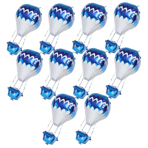 POPETPOP 10 Stücke Aluminium Film Ballon Heißluftballon Dekorationen Dusche Heißluftballon Party Dekorationen Blau POPETPOP 10 Stücke Aluminium Film Ballon Heißluftballon Dekorationen Dusche Heißluftballon Party Dekorationen Blau von POPETPOP