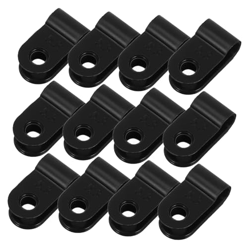 POPETPOP 1000 Stück R-klemme Kabelorganisator Kabelmanagement Stromverlängerungskabel Kabelbefestigungsclips Drahtseilhalter Montage Von Kabelnägeln Steckdosenleiste Kabelhalter Nylon Black von POPETPOP