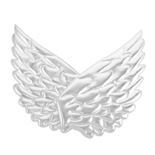 POPETPOP 2 Stück Engelsflügel Zubehör Flügelform Stoff Patch dekorative Reparaturflicken goldene Engelsflügel Engelsflügel-Verzierung Engelsflügelgäste Patch Schwamm Silver POPETPOP 2 Stück Engelsflügel Zubehör Flügelform Stoff Patch dekorative Reparaturflicken goldene Engelsflügel Engelsflügel-Verzierung Engelsflügelgäste Patch Schwamm Silver von POPETPOP