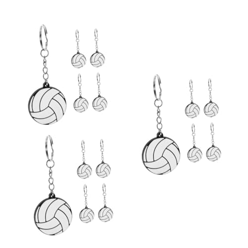 POPETPOP 3 Sätze Volleyball-schlüsselanhänger Schlüsselanhänger Für Sportler Volleyball-partygeschenke Sport-schlüsselanhänger Sportball-anhänger Handtaschenanhänger Metall 5 Stück * 3 von POPETPOP