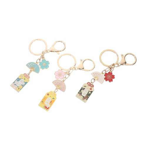 POPETPOP 3 Stück Traditioneller Japanischer Stil Schlüsselanhänger, Legierung, Kirschblüten-fan-charms, Schlüsselanhänger, Tasche, Geldbörse, Hängende Dekoration, Anhänger POPETPOP 3 Stück Traditioneller Japanischer Stil Schlüsselanhänger, Legierung, Kirschblüten-fan-charms, Schlüsselanhänger, Tasche, Geldbörse, Hängende Dekoration, Anhänger von POPETPOP