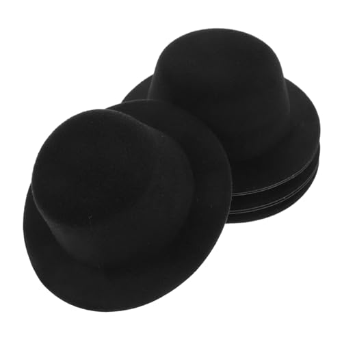 POPETPOP 6 Stück Teiliges Kleine Filz Puppenhüte Schwarz Mini Krempe Kreative DIY Handarbeitsmützen für Puppenfotografie und Kostümzubehör POPETPOP 6 Stück Teiliges Kleine Filz Puppenhüte Schwarz Mini Krempe Kreative DIY Handarbeitsmützen für Puppenfotografie und Kostümzubehör von POPETPOP