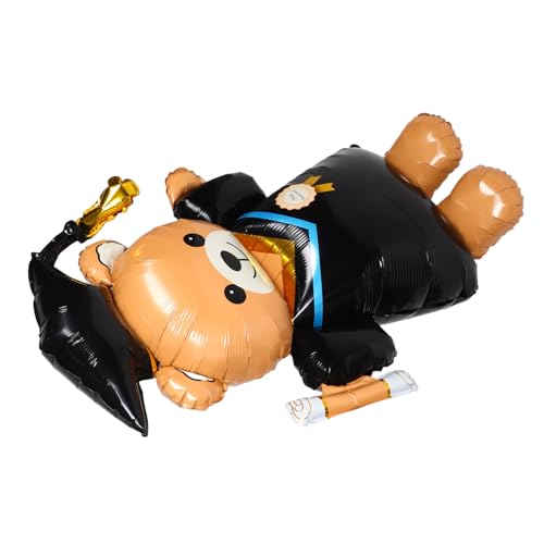 POPETPOP Abschlussbärballon Abschluss aufblasbare Dekorationen Dekorationsset für den Abschluss Cartoon-Tier-Ballon Luftballons für die Abschlussfeier Aluminiumfolie Black POPETPOP Abschlussbärballon Abschluss aufblasbare Dekorationen Dekorationsset für den Abschluss Cartoon-Tier-Ballon Luftballons für die Abschlussfeier Aluminiumfolie Black von POPETPOP