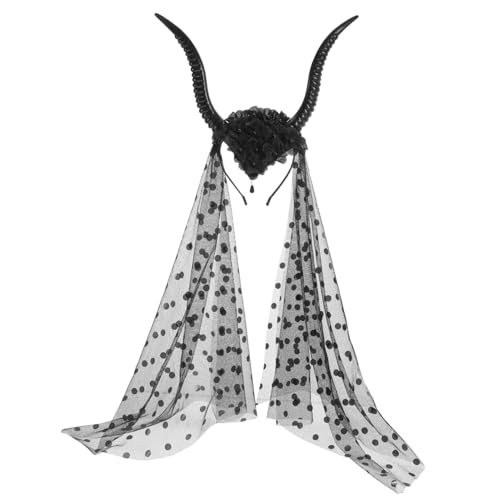 POPETPOP Schafhorn Mesh Haarband Schafkostüm Für Schaf Stirnband Schafkostüm Zubehör Für Erwachsene Gothic Kopfbedeckung Halloween Cosplay Kostüm Kopfschmuck Ziegenhörner POPETPOP Schafhorn Mesh Haarband Schafkostüm Für Schaf Stirnband Schafkostüm Zubehör Für Erwachsene Gothic Kopfbedeckung Halloween Cosplay Kostüm Kopfschmuck Ziegenhörner von POPETPOP