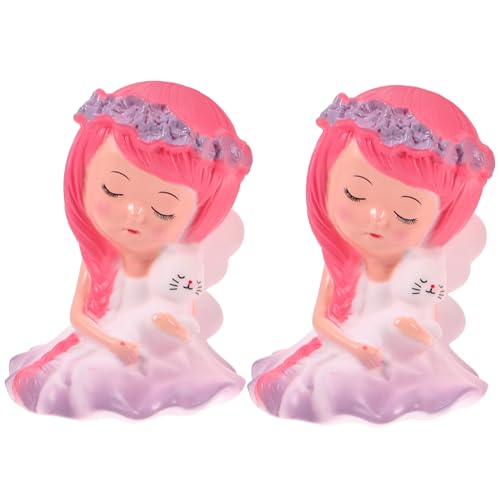 POPETPOP Wreath Girl Figuren Dekorative Wreath Girl Statuen Für Zuhause Tischdeko Und Kuchendeko Für Geburtstagsfeiern Und Feste Perfekte Deko Für ädchen Und Frauen von POPETPOP