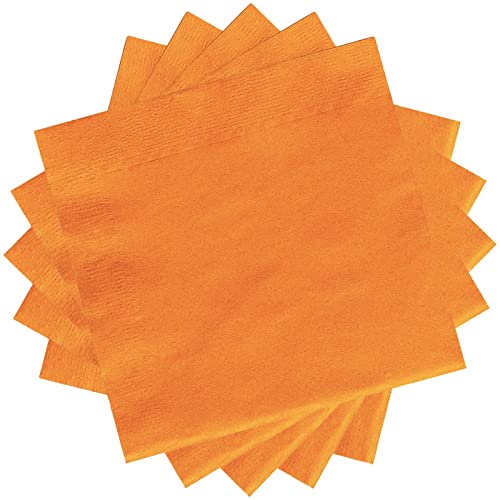 20 Stück Orange Servietten,Papierservietten Orange 33x33cm Napkins Servietten Paw Cocktailservietten,Tischdeko Hochzeit Papierserviette Einweg Napkins Tisch Dekorationen für Garten Geburtstag Party von POPOYU