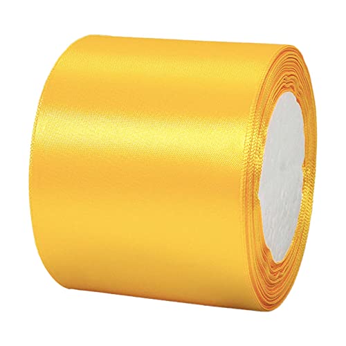 23 m Geschenkband Golden Band Breit, 8cm Große Stoffband Schleife Breites Satinband Schleifenband Glitzer Geschenkschleife XXL für Verpacken von Geschenken Weihnachten Hochzeit Dekorieren Auto von POPOYU