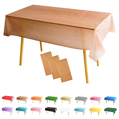 3 Stück Tischdecke Rechteckig Kaffee Party Tischdecke,137*274cm Tischdecke Papierrolle Einweg Tischdecke aus Kunststoff,Wasserdichte Ölbeständig Tischdecken für Party,Picknick,Geburtstags,Hochzeiten von POPOYU