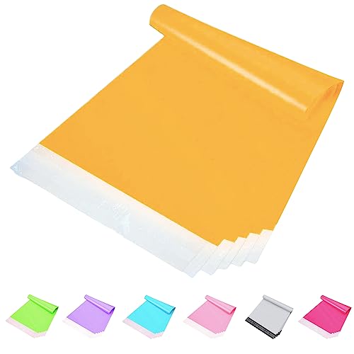 5 Stück 45x60cm Gelb Versandbeutel Plastik Versandtaschen,Plastic Mailing Porto Bags Parcel Bags for Posting Mailers Shipping,Versandtüten für Kleidung Groß,Selbstklebend Poly Kunststoffbeutel von POPOYU