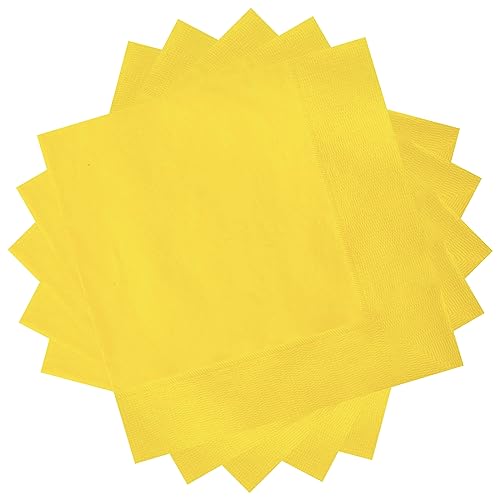 POPOYU 20 Stück Gold Servietten,Papierservietten Gold 33x33cm Napkins Servietten Paw Cocktailservietten,Tischdeko Hochzeit Papierserviette Einweg Napkins Tisch Dekorationen für Garten Geburtstag Party von POPOYU